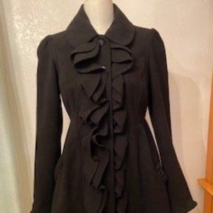 Black Ruffled Coat
